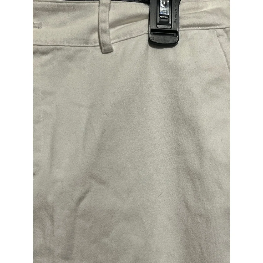 J. Crew Womens White Chino Crop Pants Stretch Cotton Solid Mid Rise‎ Size 12